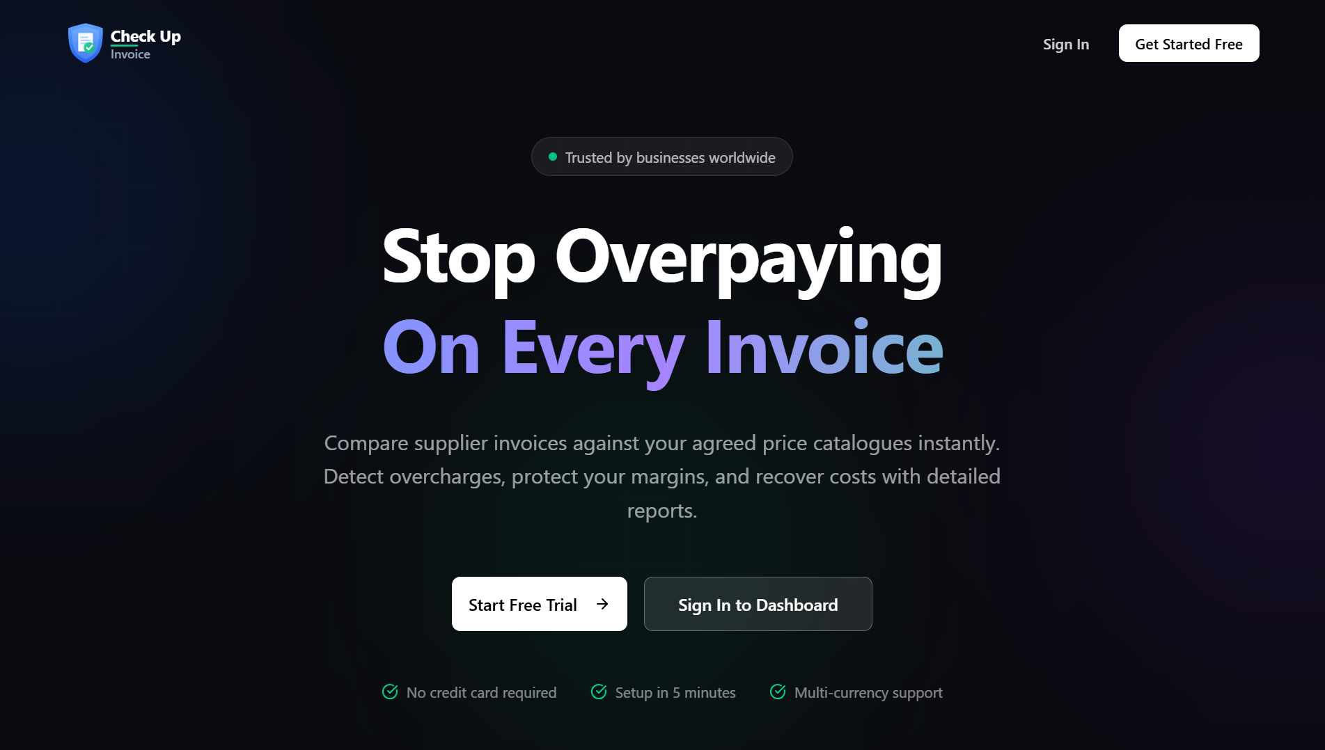 Check Up Invoice - Stop overpaying on invoices